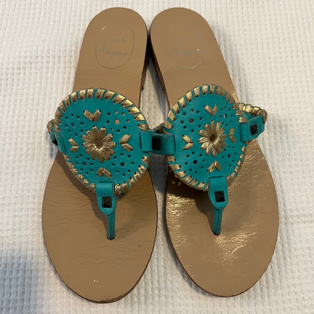 Teal gold, Jack, Rogers Collins sandals